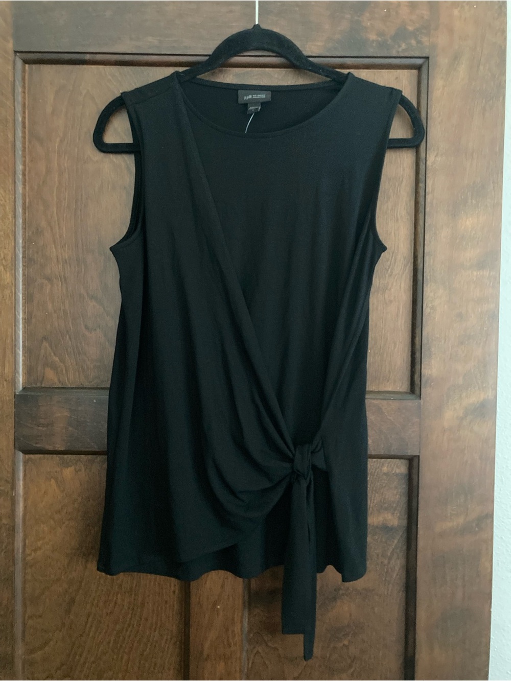 J. Jill Black Sleeveless Knot-Tie Top